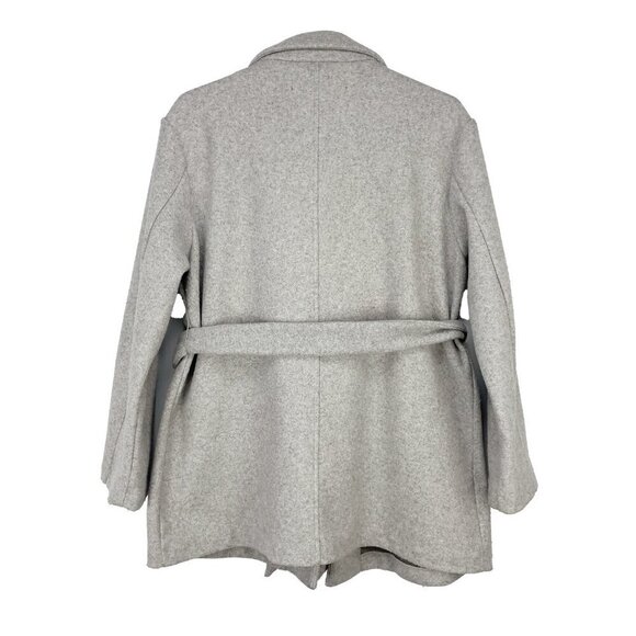 ZARA Menswear’s Belted Spring Oversized Lapel Collar Gray Blazer Coat‎ Size M - Picture 6 of 10